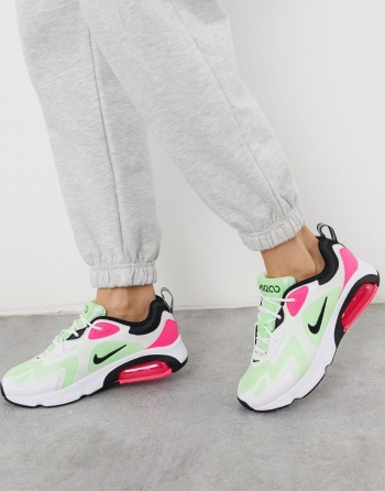 Nike Air Max 200 Bijele Zelene Roze - Ženske Tenisice | 57409FJUK